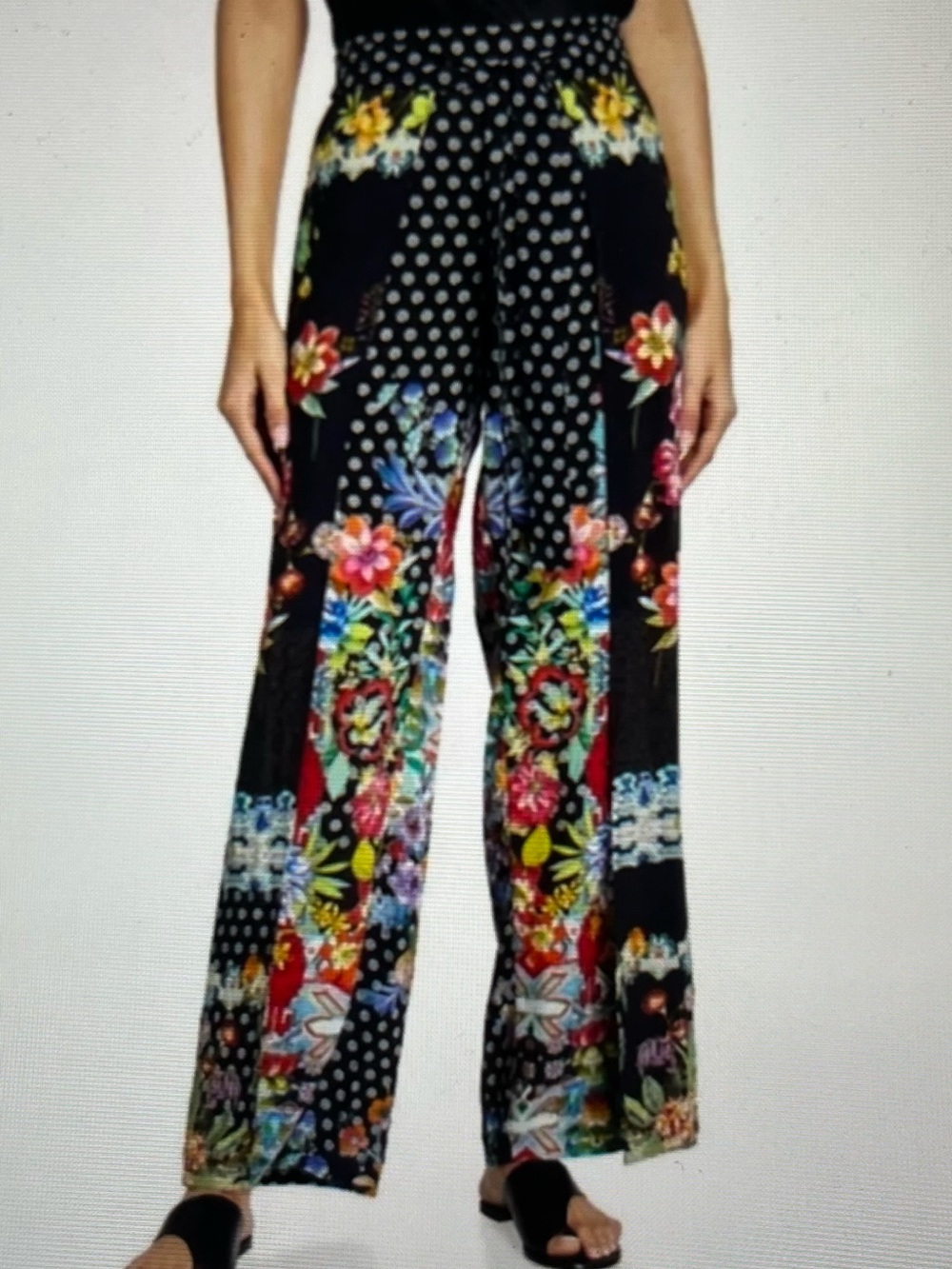 Johnny Was Dream Printed Split Pants EUC - Picture 2 of 9